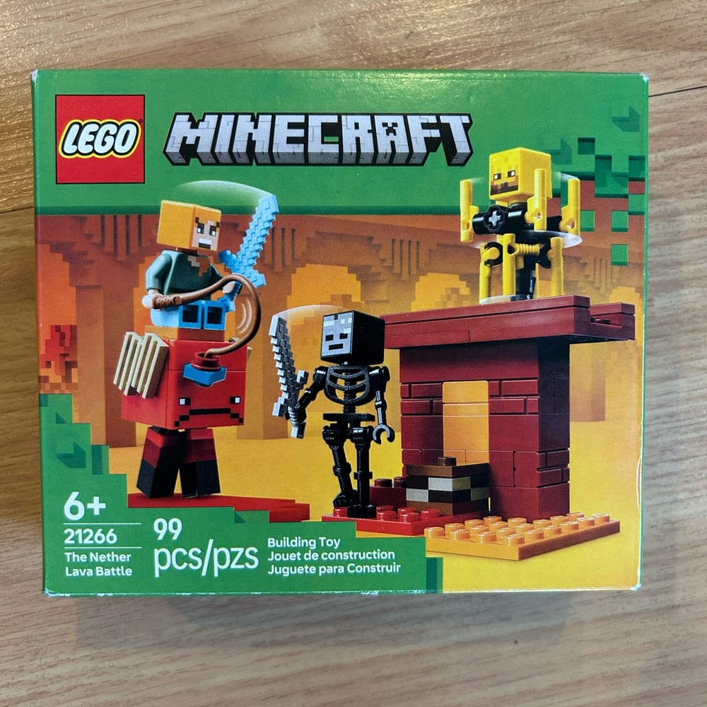 Lego Red and Yellow Building Set with Minecraft Theme